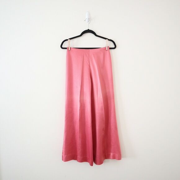 Vintage Pants - Vintage 1970s Yes From California Satin High Rise Flare Bell Bottom Pants